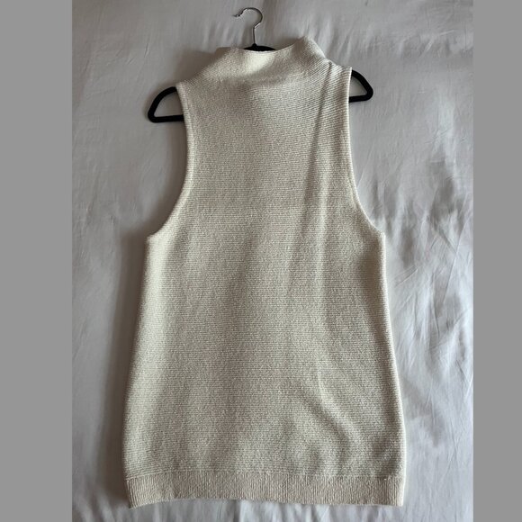 Free People Knit Sleeveless Mini Dress, Cream, Size XS - Picture 1 of 5